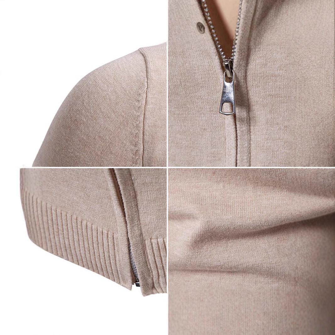 Zipper Style Cardigan Sweater