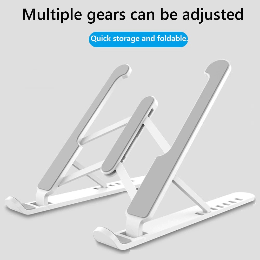 Adjustable Non-Slip Laptop Stand – 6 Gears, Portable Cooling Riser