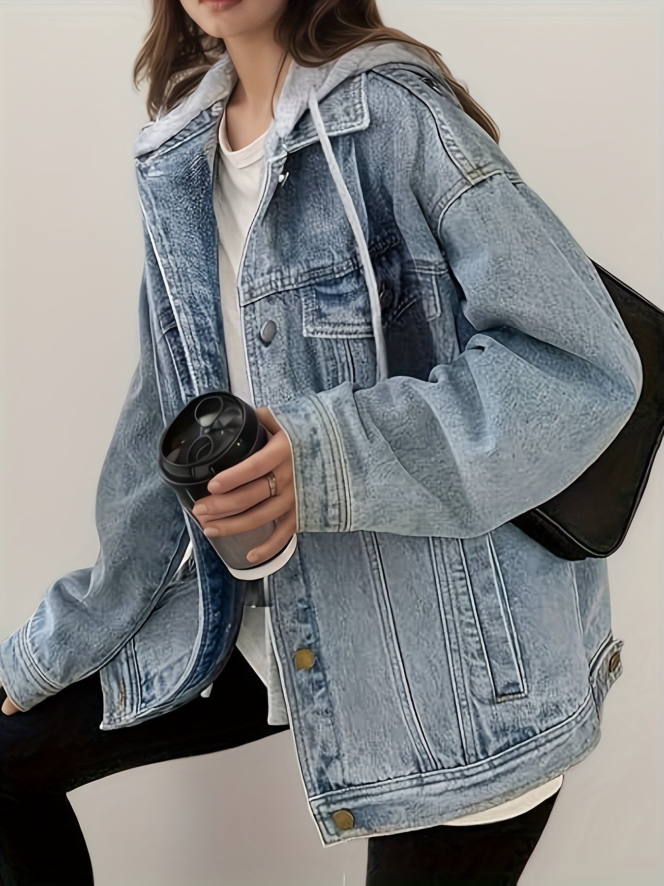 Women's Oversized Hooded Denim Jacket