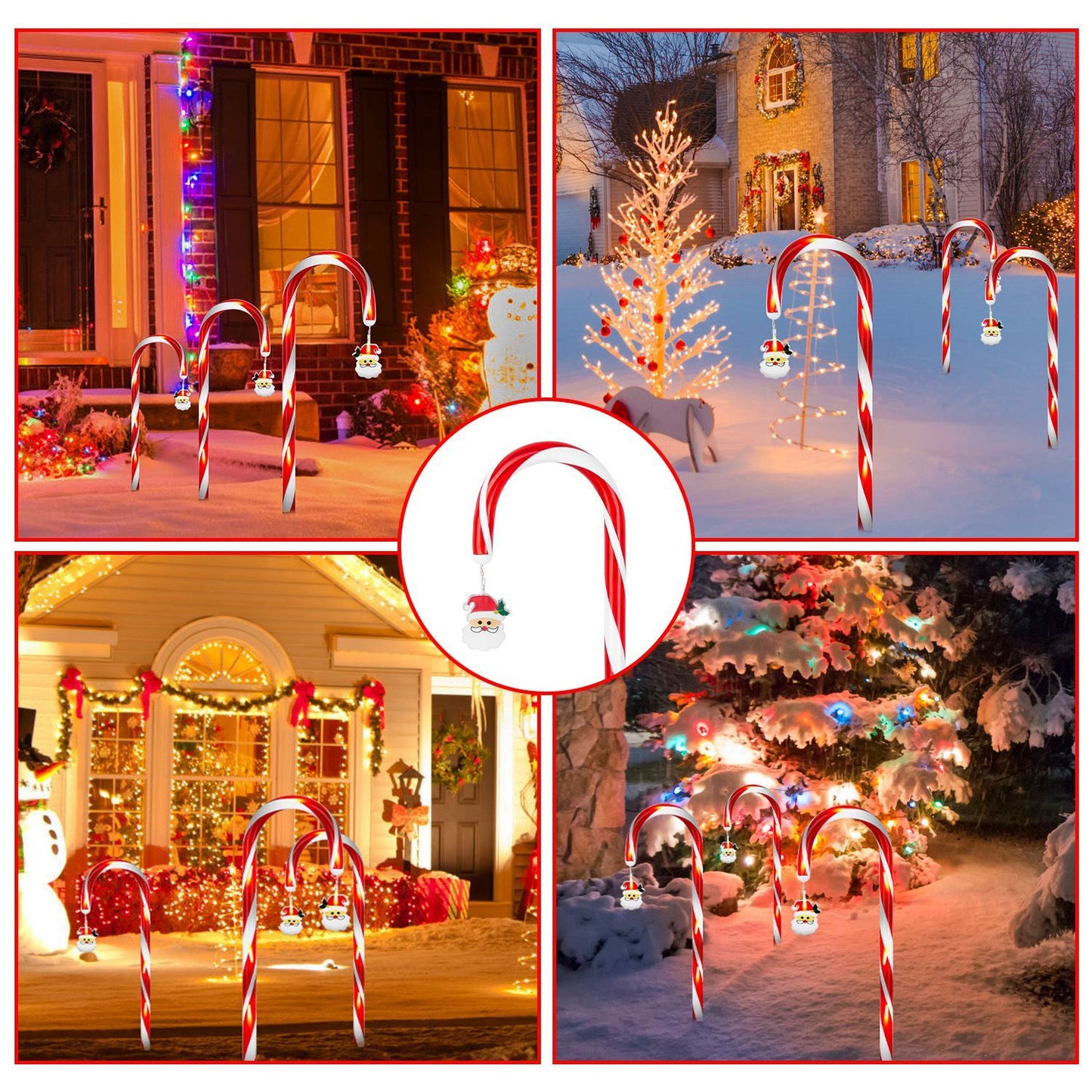 Solar Candy Cane Lights Set – 12 Candies, 72 LEDs, 8 Modes, Timer, Waterproof Pathway Christmas Decor.
