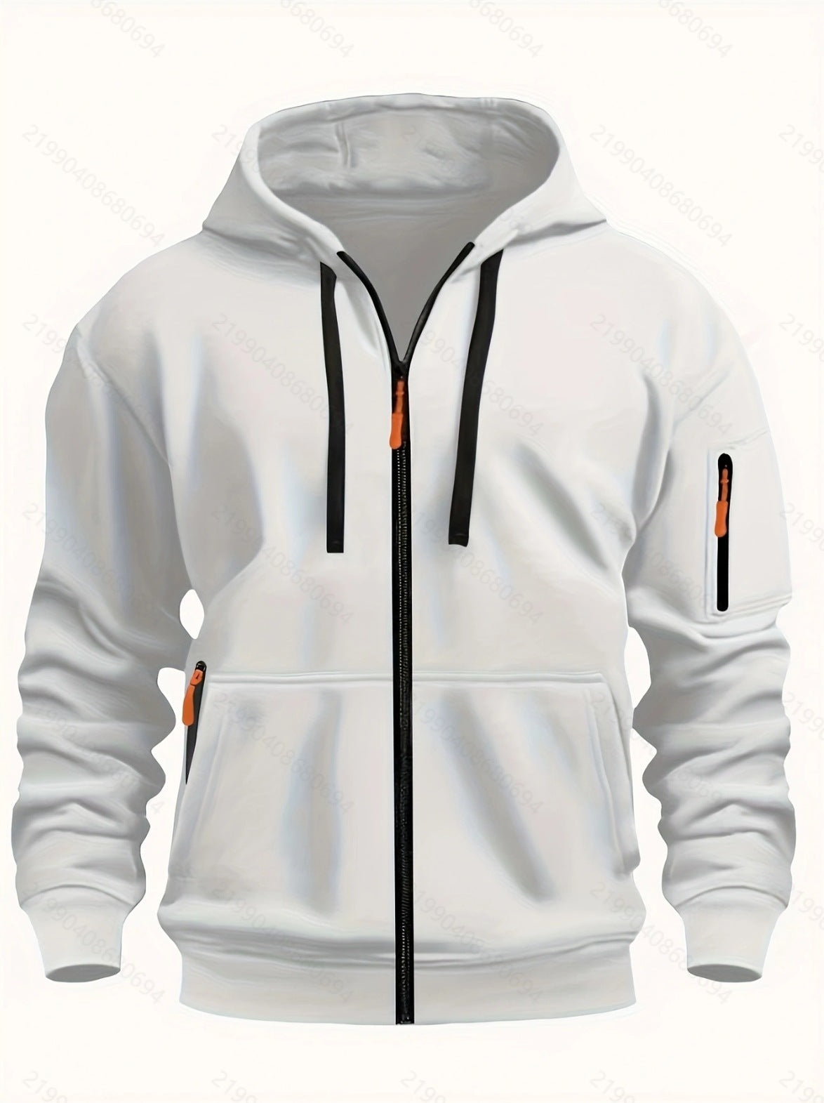 Zipper Hooded Sweatshirt Cardigan Coat