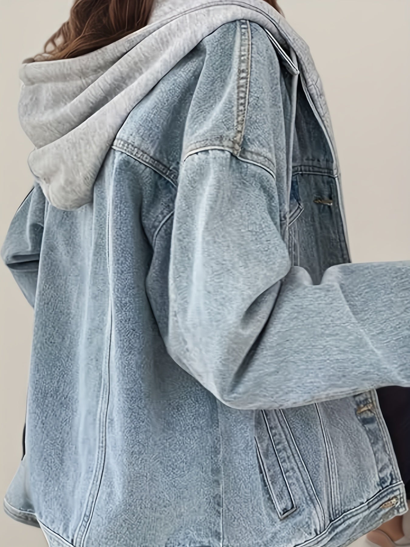 Women's Oversized Hooded Denim Jacket