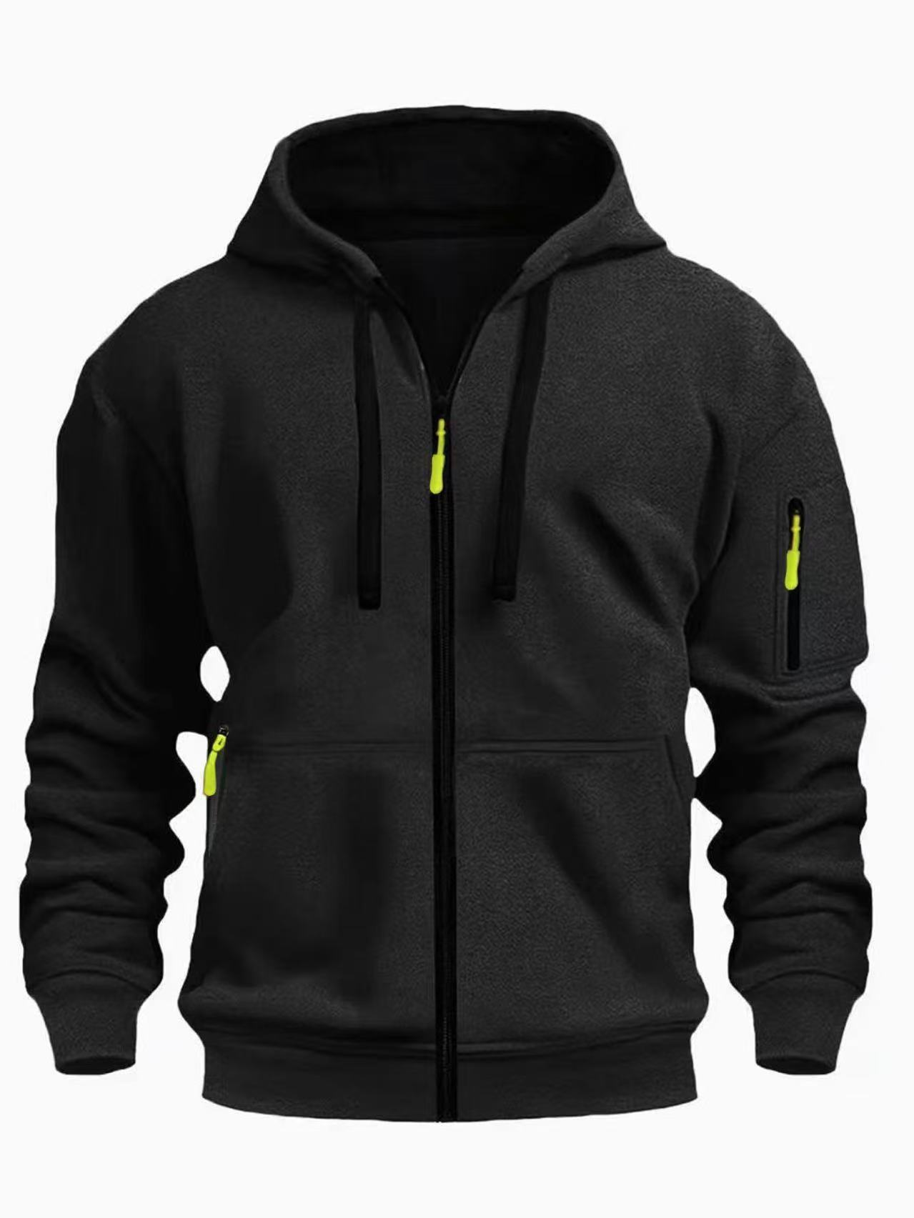 Zipper Hooded Sweatshirt Cardigan Coat