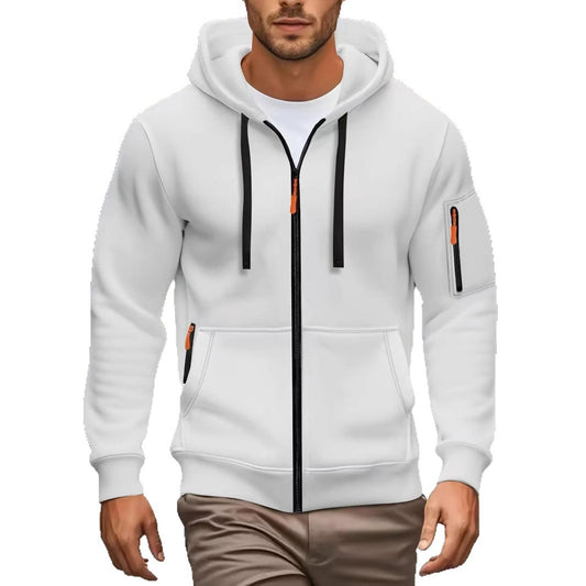 Zipper Hooded Sweatshirt Cardigan Coat